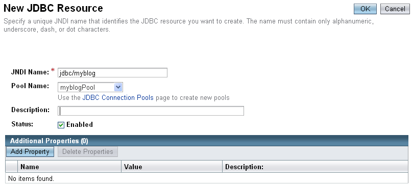 Создание jdbc ресурса